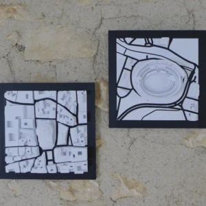 pantheon et colisee sur mur